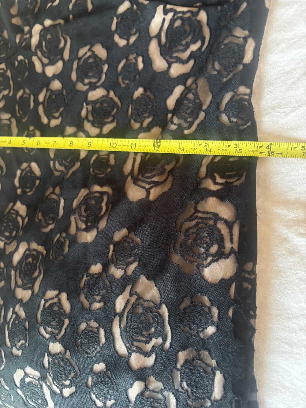 RIHOAS Black Floral Lace midi Dress large NWT Ruffles BodyCon cocktail party - Picture 15 of 16